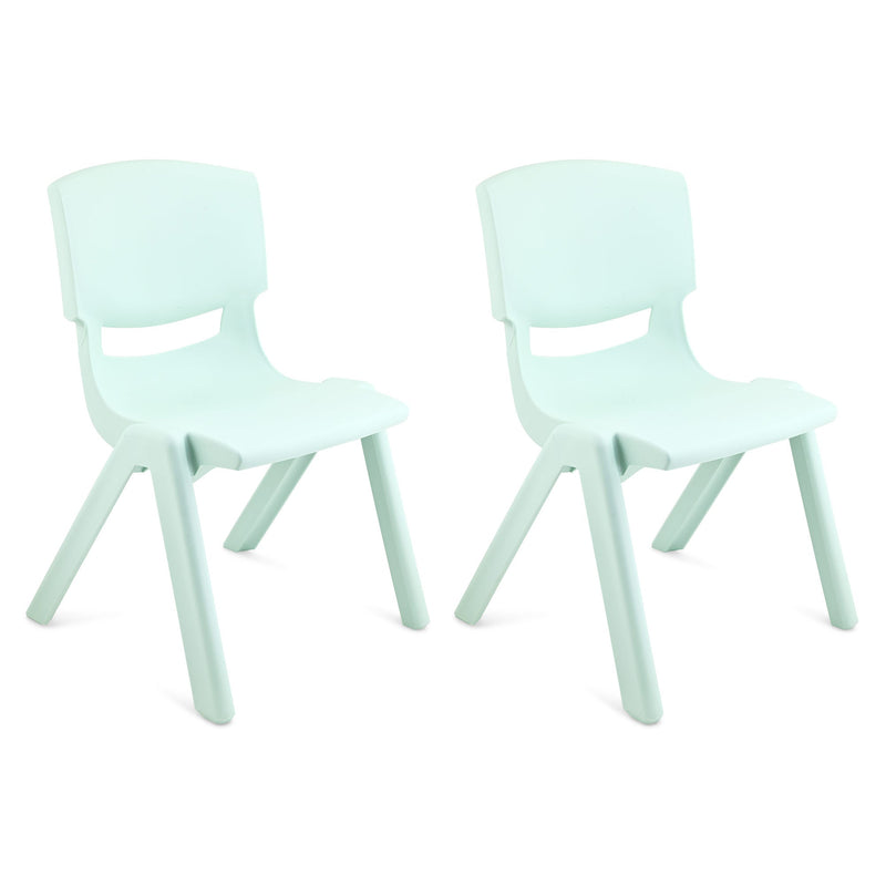 JOON Stackable Plastic Kids Learning Chairs, Mint Green, 20.5x12.75X11 Inches, 2-Pack (Pack of 2)