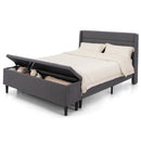 Full/Queen Size Upholstered Platform Bed Frame with Storage Ottoman by LJGDeals
