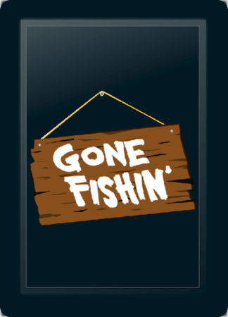 Fisherman-Gone Fishing Logo Panel