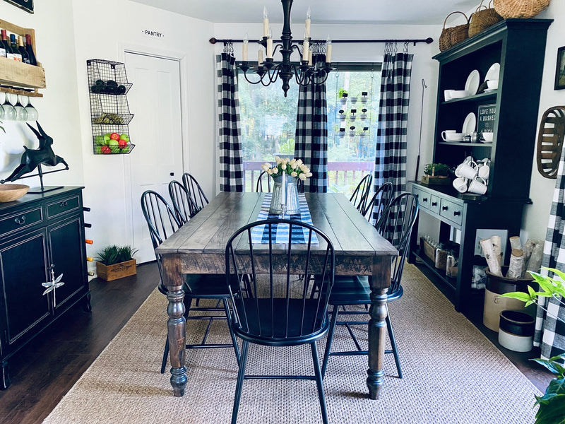 Thick Spindle Farmhouse Dining Table