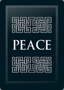 Peace Deco Horizontal Silver Logo Panel
