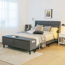 Full/Queen Size Upholstered Platform Bed Frame with Storage Ottoman by LJGDeals