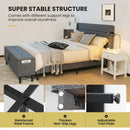 Full/Queen Size Upholstered Platform Bed Frame with Storage Ottoman by LJGDeals