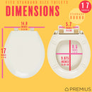 PREMIUS Slow Close Beveled Plastic Toilet Seat, Standard Round, 17 Inches