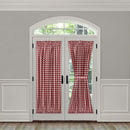Buffalo Check Gingham French Door Panel With Tieback