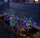 2 Pack Solar Garden Firework Lights Solar Powered String Light with 2 Lighting Modes Twinkling and Steady