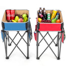 2 Pieces Folding Camping Tables with Large Capacity Storage Sink for Picnic by LJGDeals