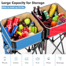 2 Pieces Folding Camping Tables with Large Capacity Storage Sink for Picnic by LJGDeals