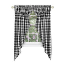 Buffalo Check Gathered Swag Window Curtain Pair, 72x63 Inches
