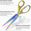 ARTEZA Titanium-Coated Stainless Steel Fabric Scissors, Set of 3 – 7, 8.25, and 9 Inches