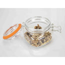 Home Basics 4 Piece, Clear Glass Canister Set with Hermetic Lids