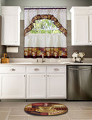 Achim Home Furnishings Coffee Tier And Swag Kitchen Curtain Set, 57 By 36-Inch, Brown
