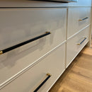 Bold, Solid Brass Black & Gold Knurled Cabinet Pulls