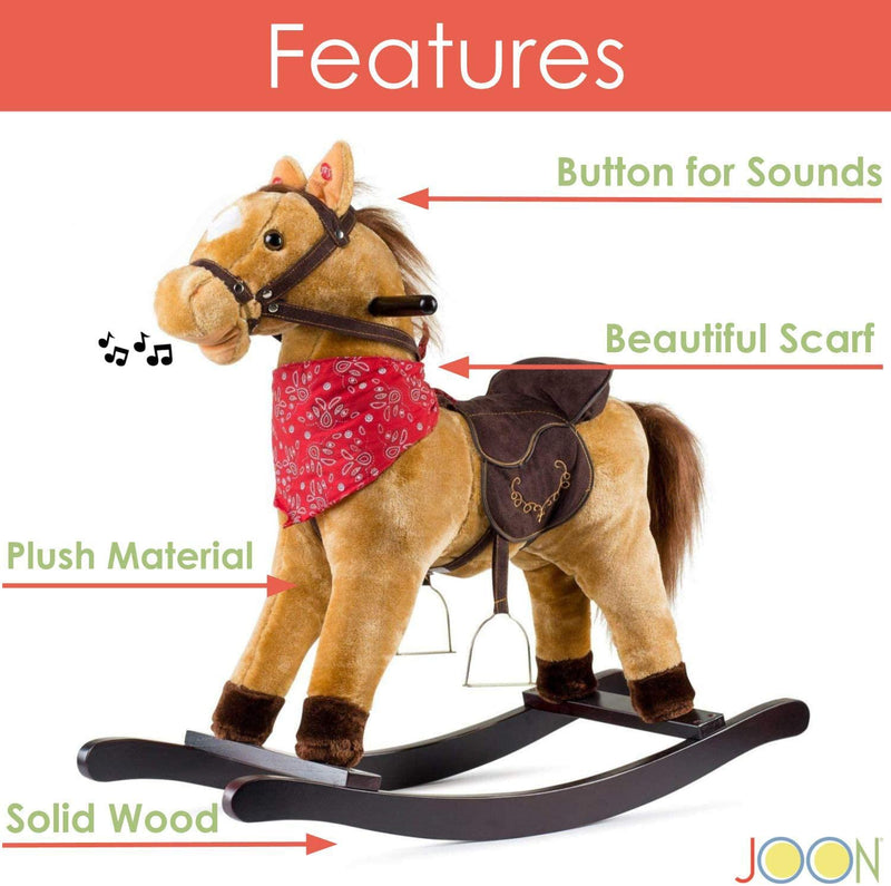 JOON Cowboy Rocking Horse Pony, Tan