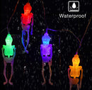 10Ft Solar Powered Skeleton Lights Halloween String Lights -20LEDs 2 Lighting Modes