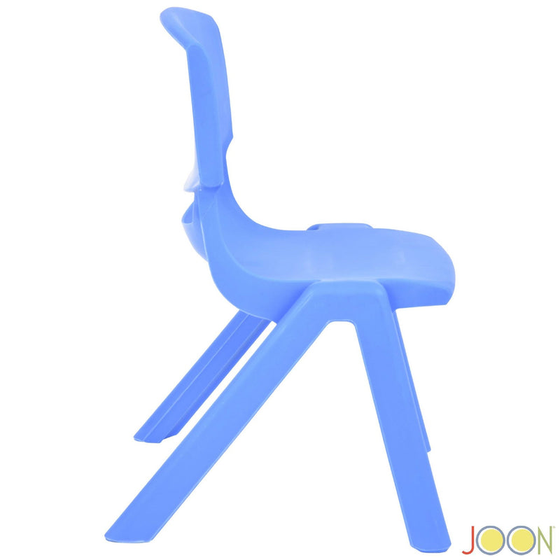 JOON Stackable Plastic Kids Learning Chairs, Blue, 20.5x12.75x11 Inches, 2-Pack (Pack of 2)