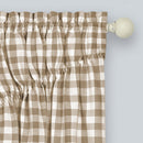 Buffalo Check Gathered Swag Window Curtain Pair, 72x63 Inches