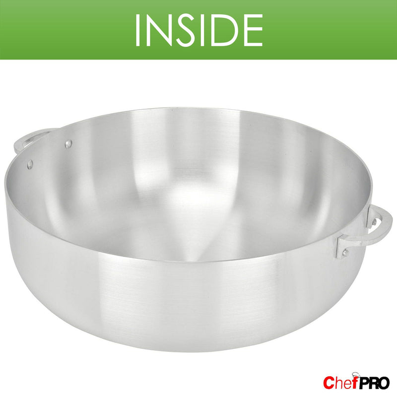 Chef PRO Commercial Grade Aluminum Caldero Stock Pot, 3.8 Quarts