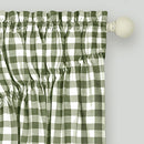 Buffalo Check Gathered Swag Window Curtain Pair, 72x63 Inches