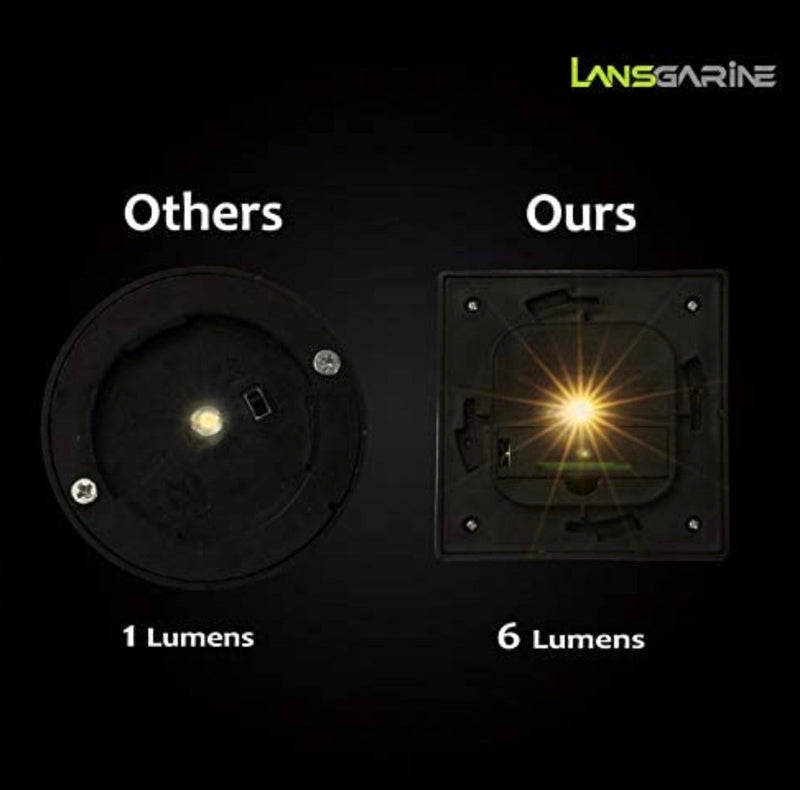 8 Pack Solar LED Lights,Large Rotating Outdoor Pathway Up To 10 Lumen