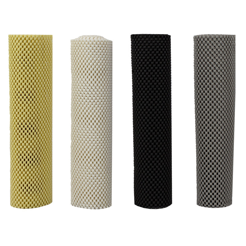 Home Basics Non-Adhesive Rubber Shelf Grip Liner, 12x60 Inches, One Roll, Asst Colors