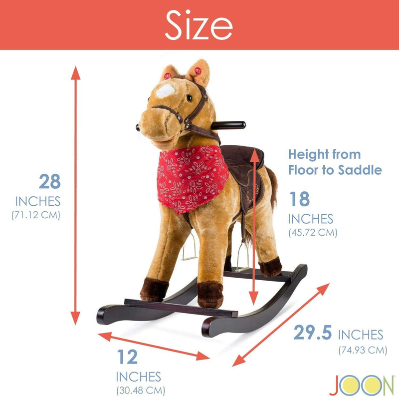 JOON Cowboy Rocking Horse Pony, Tan