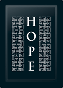 Hope Deco Vertical Silver Logo Panel