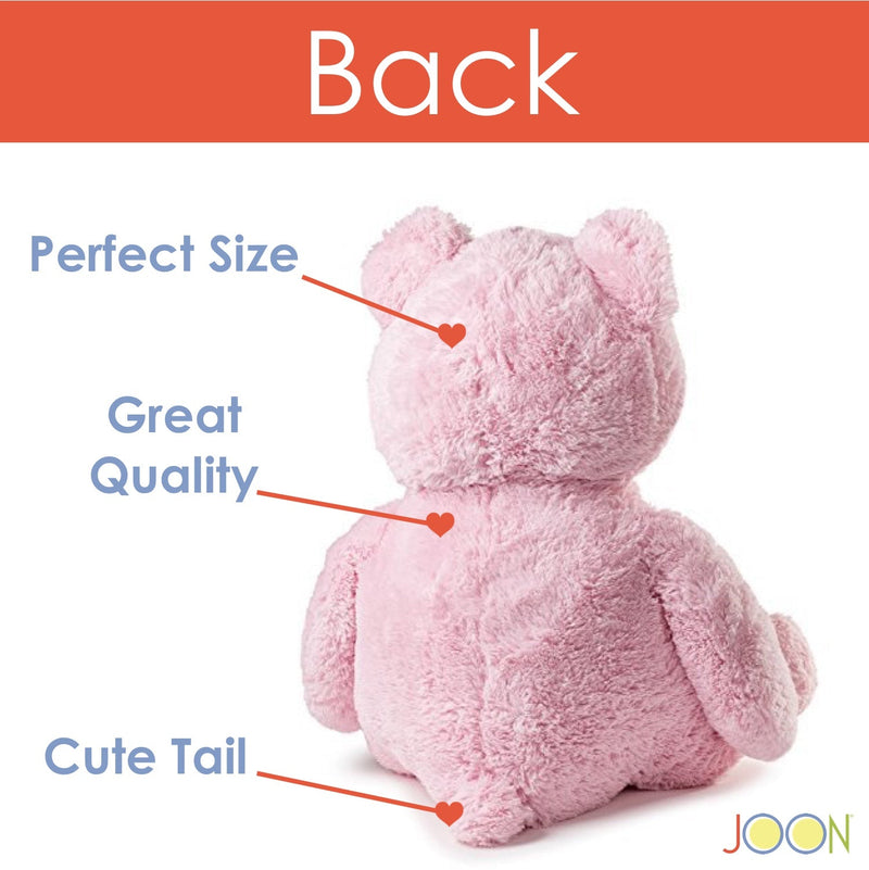 JOON Huge Teddy Bear With Ribbon, Pink