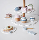 22-Piece Cake Pop Shop Wooden Pretend Dessert Bakery Play Set