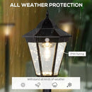 SmartYard 77" Solar Lamp Post Light, Waterproof Aluminum And Glass Outdoor Vintage Post Lamp by Outdoor Solar Outlet