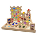 54 Pcs Combination Set with X-shape and Rectangular Gemmed Blocks and Lucite Cubes