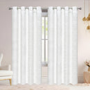 Adelia Ginkgo Biloba Leaf Room Darkening Grommet Window Curtain Panel, 54x84 Inches
