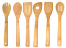 Home Basics 6-Piece Bamboo Kitchen Cooking Utensil Set, 2.5x12x.25 Inches