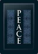 Peace Deco Vertical Blue Logo Panel