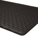 Achim Woven-Embossed Faux-Leather Anti-Fatigue Mat, Black, 18x30 Inches