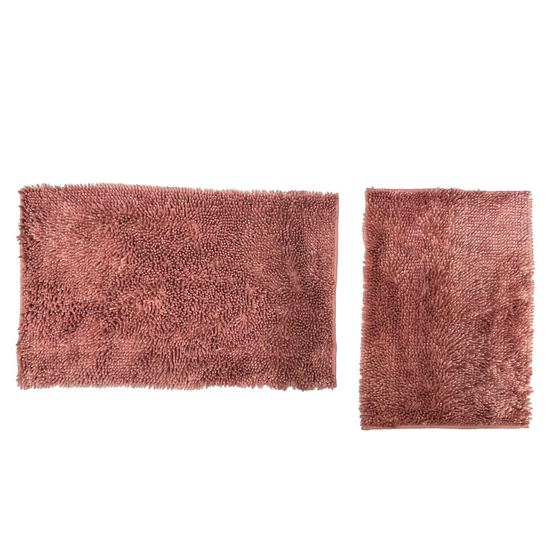 Premius Baldwin 2-Piece Chenille Bath Mat Set, 20x32, 17x24 Inches