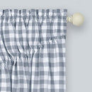 Buffalo Check Gathered Swag Window Curtain Pair, 72x63 Inches