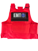 First Responder Vest Kit RED LEVEL IIIA (2) 10x12 Front/Back Plates and Patch