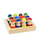 12-Piece Little Peg Doll Set with Tray — Primary Colors