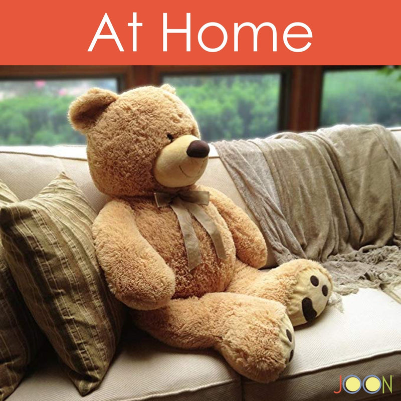 JOON Huge Teddy Bear With Ribbon, Tan