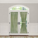 Buffalo Check Gingham French Door Panel With Tieback