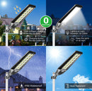 2 Pack 4600W Solar Street Lights Outdoor 190000 Lumens Dusk to Dawn With Remote and Motion Sensor