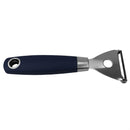Home Basics Meridian Stainless Steel Horizontal Vegetable Peeler, Indigo