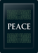 Peace Deco Horizontal Sage Logo Panel