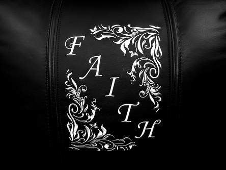 Faith Floral Diagonal Silver Logo Panel