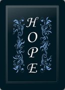 Hope Floral Vertical Blue Logo Panel