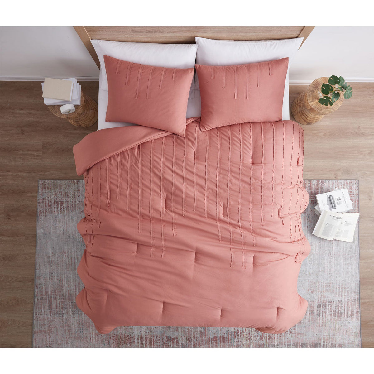 Jade + Oake Ridney Textured Stripe Soft Microfiber Comforter Set, photo 2 of 11