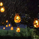33Ft Solar Powered Pumpkin Halloween String Lights 50 LED with 8 Lighting Modes by Outdoor Solar Outlet