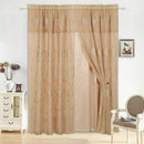 Alice Floral Embroidered Panel With Valance and Backing, 55x84 Inches