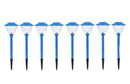 Energizer 8 Pack Solar Pathway Lights Outdoor-Stainless Steel(Blue)